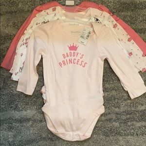 Baby Girls Long Sleeve Bodysuit 5pk 9-12M